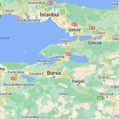 Map showing location of Gemlik (40.430940, 29.159690)