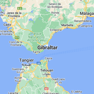 Map showing location of Gibraltar (36.144740, -5.352570)