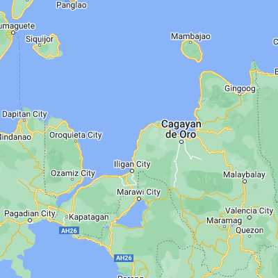 Map showing location of Gimampang (8.471390, 124.296670)