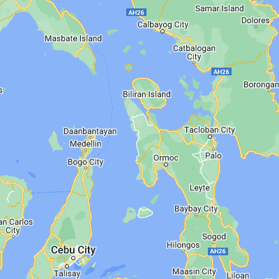 Map showing location of Ginabuyan (11.238300, 124.404700)