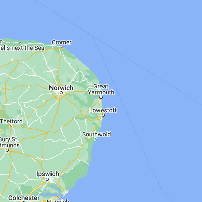 Map showing location of Gorleston-on-Sea (52.573010, 1.730690)