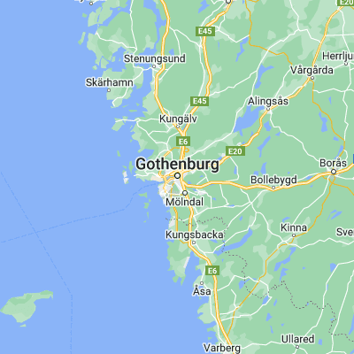 Map showing location of Gothenburg (57.707160, 11.966790)