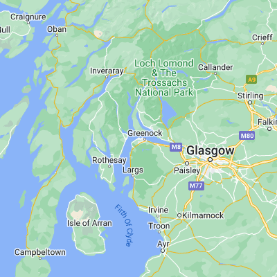Map showing location of Gourock (55.961570, -4.817890)