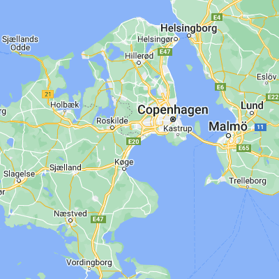Map showing location of Greve (55.583330, 12.300000)