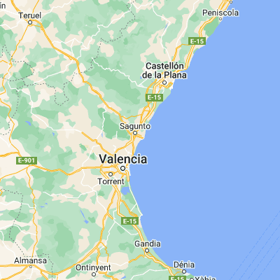 Map showing location of Groa de Murviedro (39.641670, -0.238890)