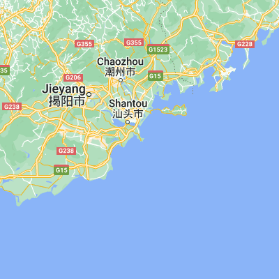Map showing location of Guang’ao (23.230830, 116.776040)