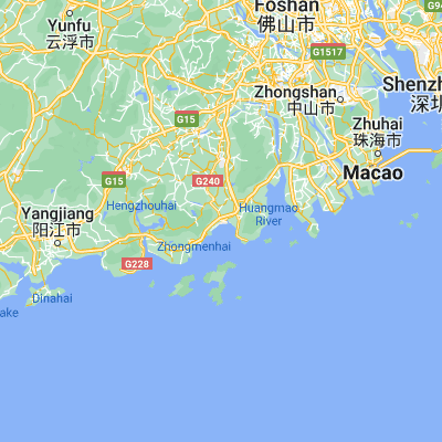 Map showing location of Guanghai (21.961640, 112.793070)
