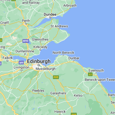 Map showing location of Gullane (56.035390, -2.829510)