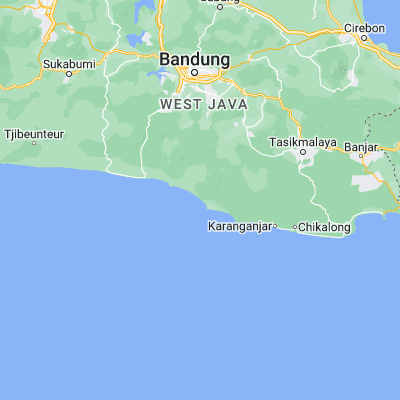 Map showing location of Gunungsulah (-7.606920, 107.652100)