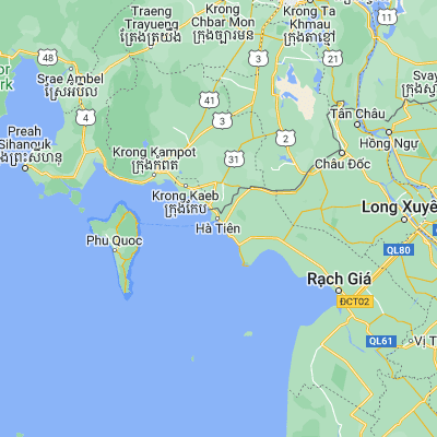 Map showing location of Hà Tiên (10.383330, 104.483330)