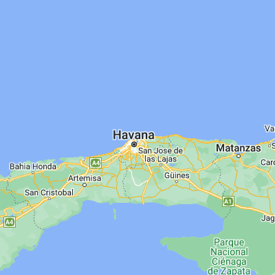 Map showing location of Habana del Este (23.159170, -82.330560)
