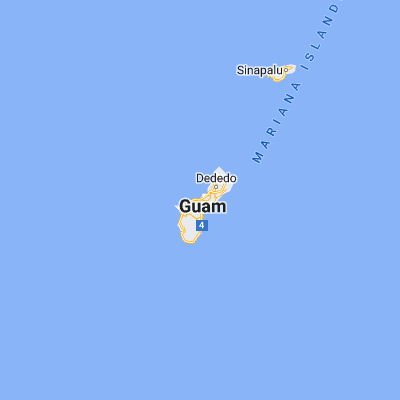 Map showing location of Hagåtña Village (13.472790, 144.758020)