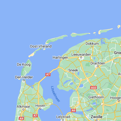 Map showing location of Harlingen (53.174770, 5.422440)