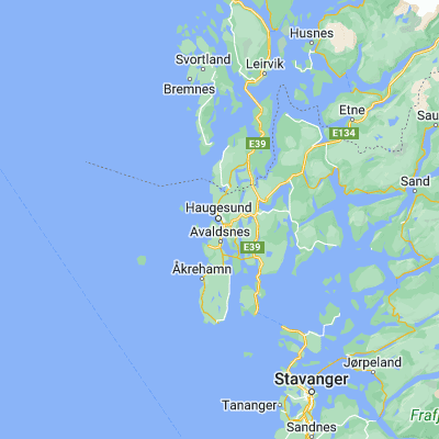 Map showing location of Haugesund (59.413780, 5.268000)