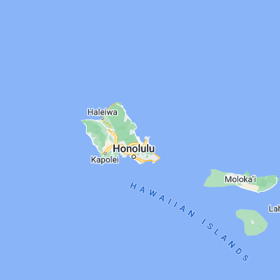 Map showing location of He‘eia (21.430830, -157.810560)