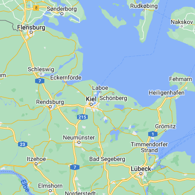 Map showing location of Heikendorf (54.366670, 10.200000)