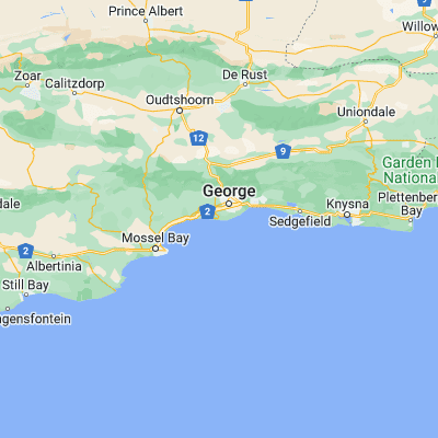 Map showing location of Herolds Bay (-34.050556, 22.397500)