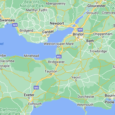 Map showing location of Highbridge (51.216670, -2.983330)