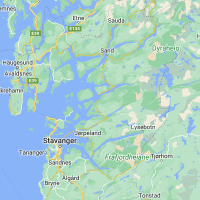 Map showing location of Hjelmelandsvågen (59.234700, 6.177520)