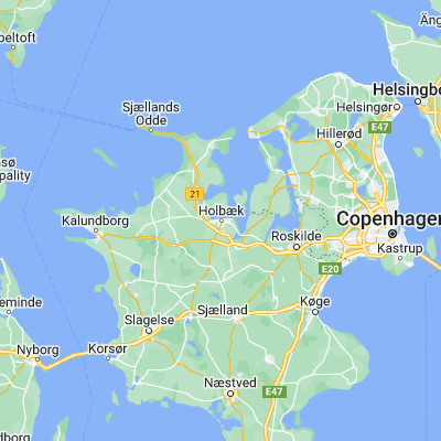 Map showing location of Holbæk (55.716670, 11.716670)