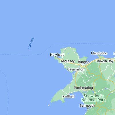Map showing location of Holyhead (53.306210, -4.632110)