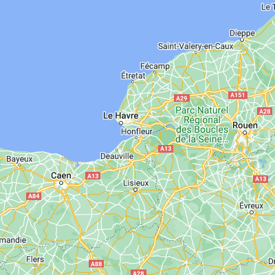 Map showing location of Honfleur (49.419850, 0.232940)