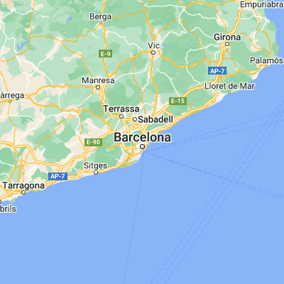 Map showing location of Horta-Guinardó (41.418490, 2.167700)