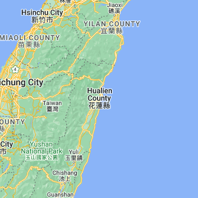 Map showing location of Hualian (23.976940, 121.604440)