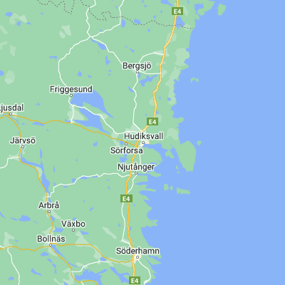 Map showing location of Hudiksvall (61.728970, 17.103580)