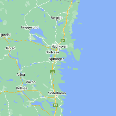 Map showing location of Iggesund (61.644440, 17.083060)