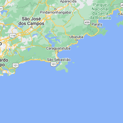 Map showing location of Ilhabela (-23.778060, -45.358060)