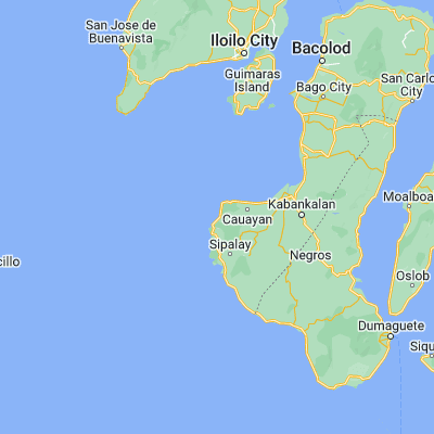 Map showing location of Inayauan (9.900500, 122.434000)