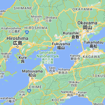 Map showing location of Innoshima (34.283330, 133.183330)