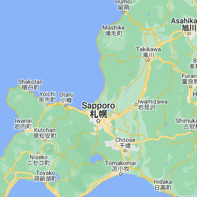 Map showing location of Ishikari (43.239720, 141.353890)