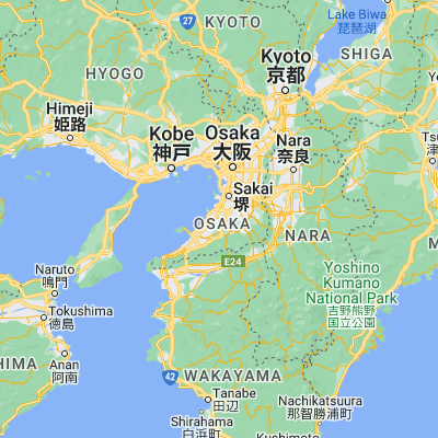 Map showing location of Izumi (34.483330, 135.433330)