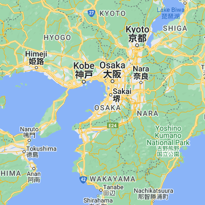 Map showing location of Izumiōtsu (34.500000, 135.400000)