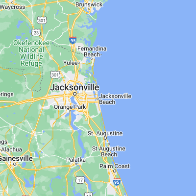 Map showing location of Jacksonville Beach (30.294690, -81.393140)