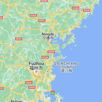 Map showing location of Jitou (26.469170, 119.615830)