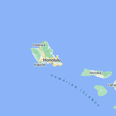 Map showing location of Kailua (21.402220, -157.739440)
