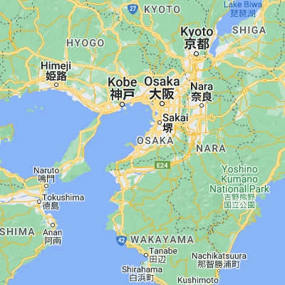 Map showing location of Kaizuka (34.450000, 135.350000)