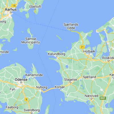 Map showing location of Kalundborg (55.679540, 11.088640)