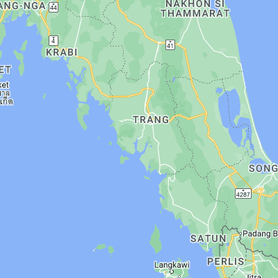 Map showing location of Kantang (7.405420, 99.515610)