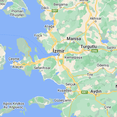 Map showing location of Karabağlar (38.373960, 27.135200)