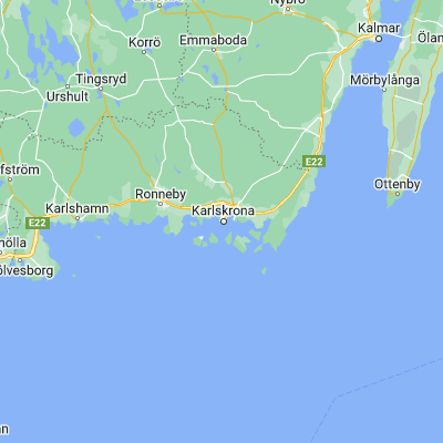 Map showing location of Karlskrona (56.161560, 15.586610)