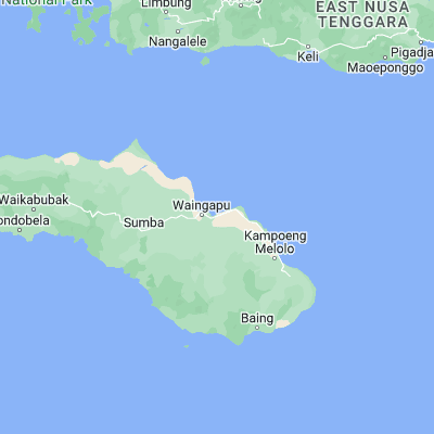 Map showing location of Kawangu (-9.672800, 120.340900)
