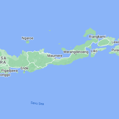 Map showing location of Kawapante (-8.646100, 122.295800)