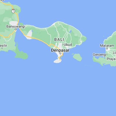 Map showing location of Kelanabian (-8.751900, 115.176900)