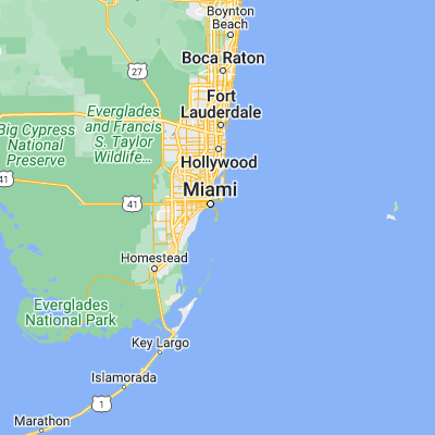 Map showing location of Key Biscayne (25.693710, -80.162820)