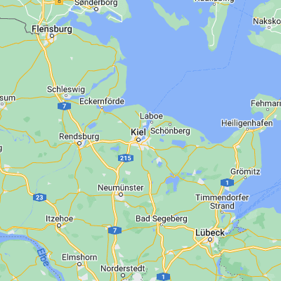 Map showing location of Kiel (54.321330, 10.134890)