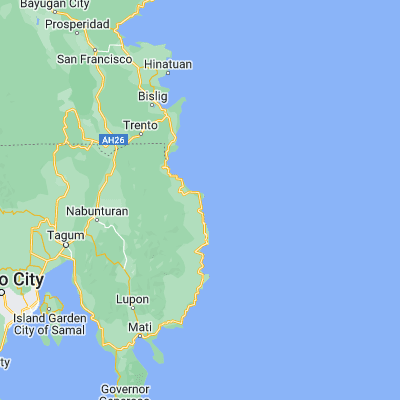 Map showing location of Kinablangan (7.692800, 126.549120)